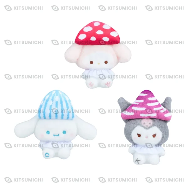 Sanrio Characters – Llavero de Peluche Milky Boa con Sombrero de Hongo