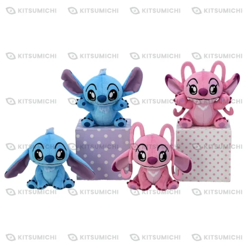 Lilo & Stitch – Llaveros de Peluche de Stitch y Angel