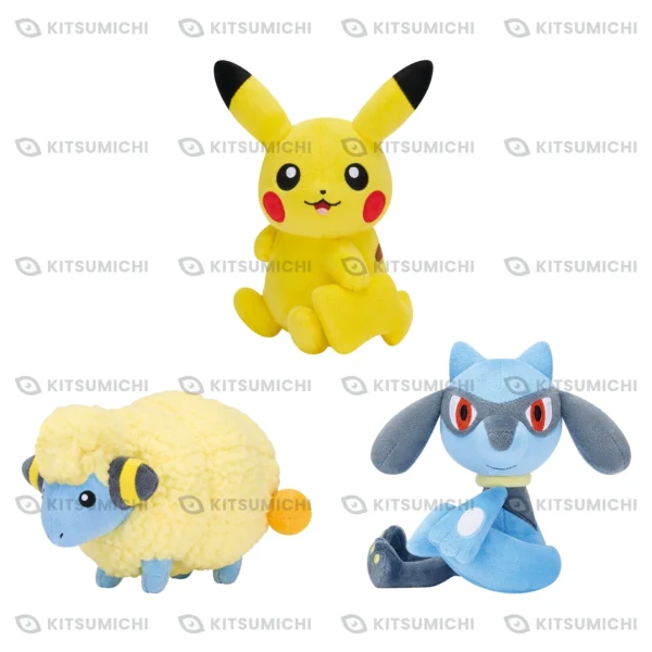 Pokémon – Peluches de Pikachu, Mareep y Riolu ~¡Mira mi Cola!~