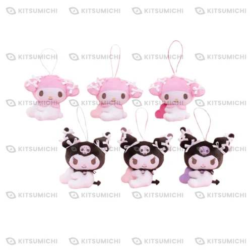 My Melody & Kuromi – Llavero de Peluche ~Balletcore Blanco~