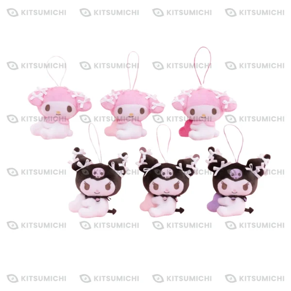 My Melody & Kuromi – Llavero de Peluche ~Balletcore Blanco~