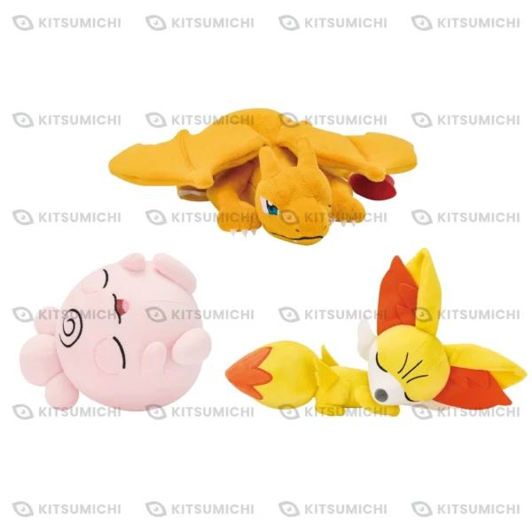 Pokémon – Peluches de Charizard, Igglybuff y Fennekin ~Hora de Descanso~