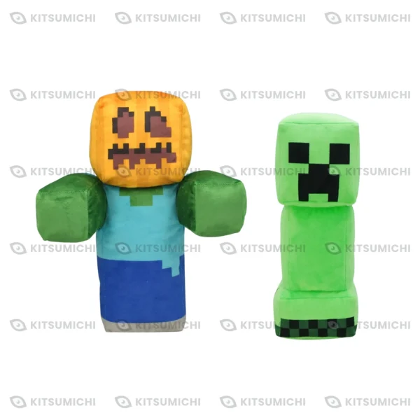 Minecraft – Peluches Grandes de Zombi con Calabaza y Creeper
