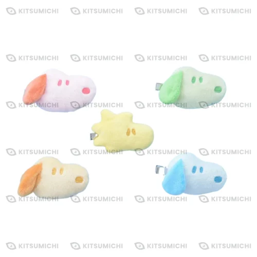 Peanuts – Clips para Cabello con Peluche de Snoopy ~Colores Sorbete~