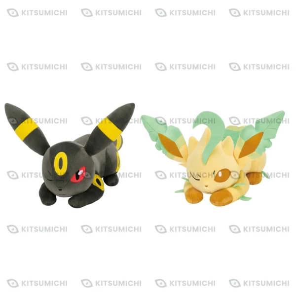 Pokémon – Peluches Mofugutto de Umbreon y Leafeon ~Eevee Friends, Siesta~