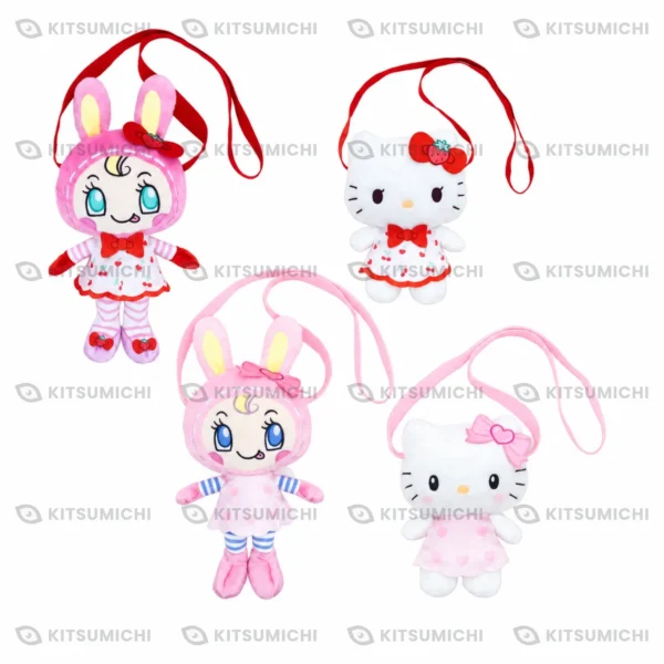 mezzo piano × Hello Kitty – Bolsos Grandes de Peluche con Correa