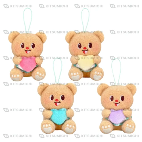 Butterbear – Llaveros de Peluche con Corazones de Colores