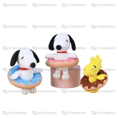 Peanuts – Llaveros de Peluche de Snoopy y Woodstock con Donas Coloridas