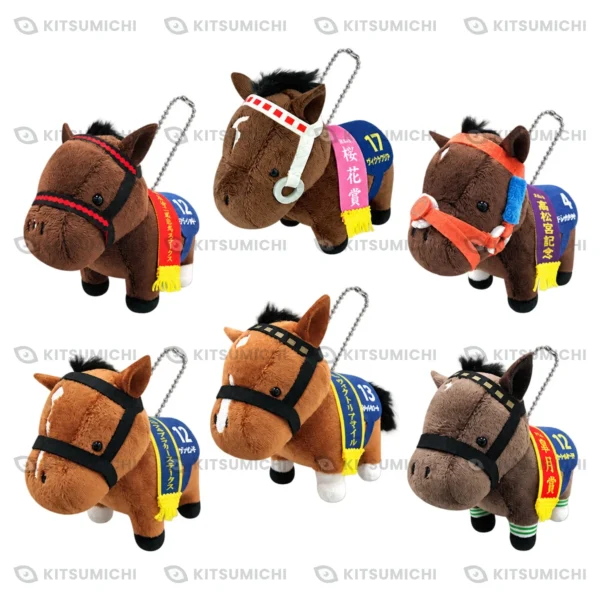 Thoroughbred Collection – Llaveros de Peluche con Cadena de Bolitas de Stinger, Rhein Kraft, Kinshasa no Kiseki, Transcend, Straight Girl y Saturnalia ~Volumen 21~