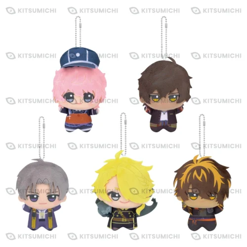 Touken Ranbu ONLINE – Llaveros de Peluche Chibigurumi de Akita Tōshirō, Ōkurikara, Heshikiri Hasebe, Shishiō y Kashagiri