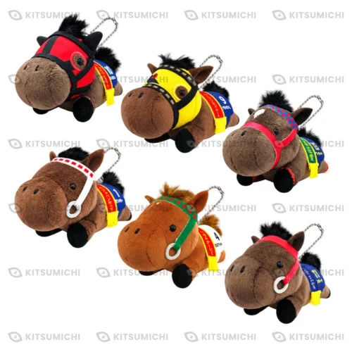 Thoroughbred Collection – Llaveros de Peluche Acostados con Cadena de Bolitas de Agnes Flight, Air Shakur, Eishin Preston, Kanetsu Fleuve, Eagle Cafe y Tap Dance City ~Volumen 3~
