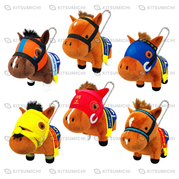 Thoroughbred Collection – Llaveros de Peluche con Cadena de Bolitas de Hokko Tarumae, Copano Rickey, Lemon Pop, Ushba Tesoro, Meisei Opera y Gold Allure ~Volumen 14~