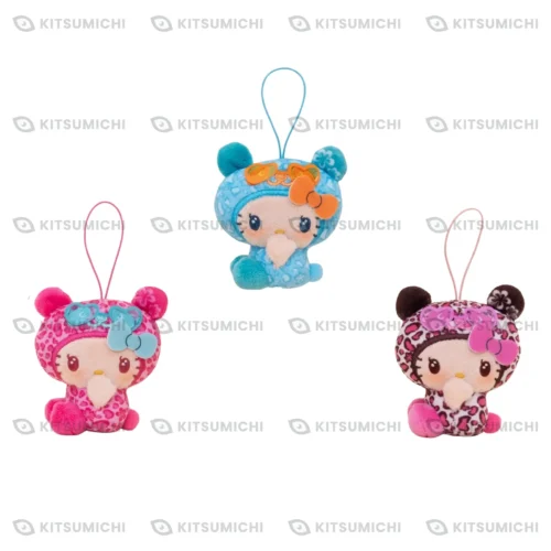 Hello Kitty – Llaveros de Peluche ~Panda Bronceado con Estampado de Leopardo~