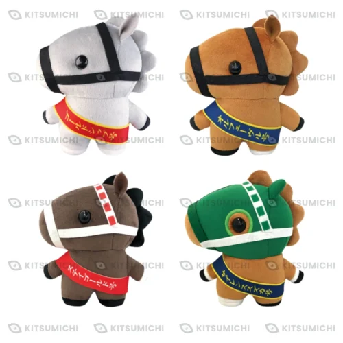 Thoroughbred Collection – Peluches en Pose de Pie de Gold Ship, Orfevre, Stay Gold y Silence Suzuka