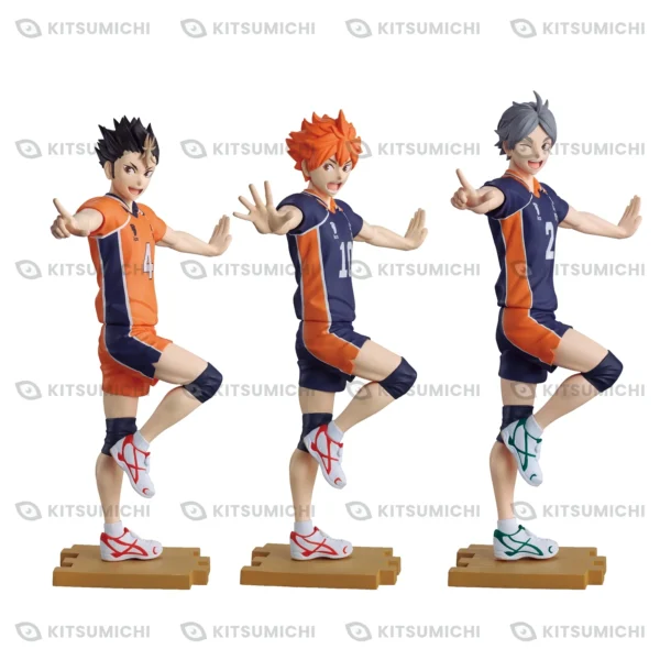 Haikyu!! – Figuras de Shoyo Hinata, Yu Nishinoya y Koshi Sugawara ~¡Buen Saque!~