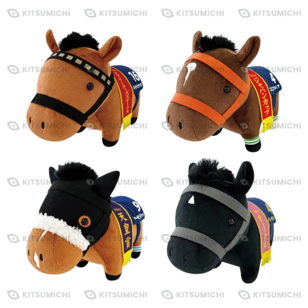 Thoroughbred Collection – Peluches OK de Lord Kanaloa, Almond Eye, Epiphaneia y Daring Tact ~Volumen 2, Exclusivo de Rakuichi Rakuza, ASOBLE, ADORES y ARAKURE~