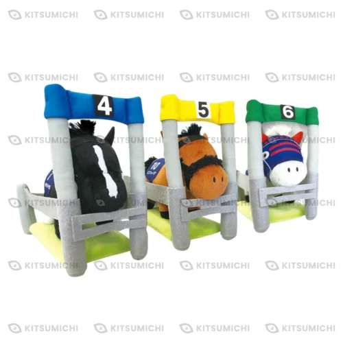Thoroughbred Collection – Peluches con Puerta de Salida de Equinox, Efforia y Tamamo Cross ~Versión D, Exclusivo de Round One~