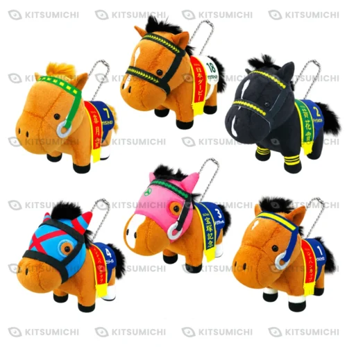 Thoroughbred Collection – Llaveros de Peluche con Cadena de Bolitas de Agnes Tachyon, Jungle Pocket, Manhattan Cafe, Believe, Dantsu Flame y Falbrav ~Volumen 9~