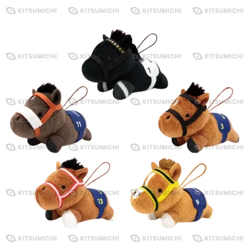 Thoroughbred Collection – Títeres de Dedo de Peluche Acostados de Narita Brian, Eishin Flash, Satono Diamond, Loves Only You y Jack d’Or ~Volumen 3~