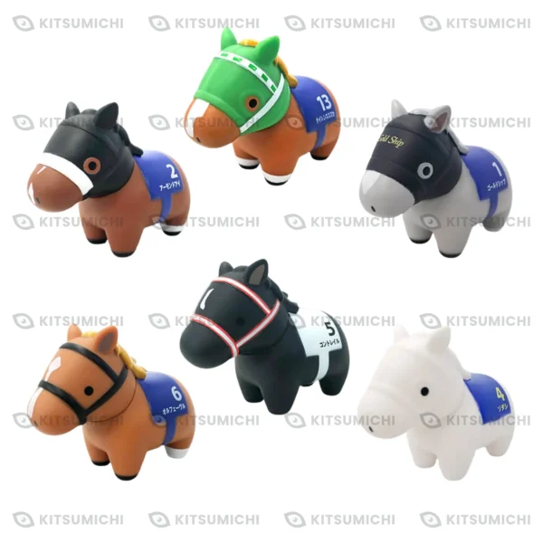 Thoroughbred Collection – Figuras de Vinilo Suave de Almond Eye, Silence Suzuka, Gold Ship, Orfevre, Contrail y Sodashi