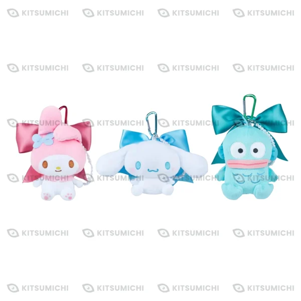 Sanrio Characters – Llaveros de Peluche con Moño y Dije de Perlas Vol. 2