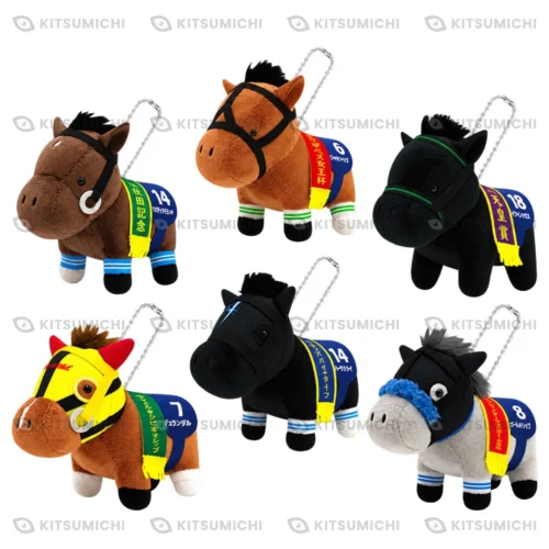 Thoroughbred Collection – Llaveros de Peluche con Cadena de Bolitas de Yamanin Zephyr, Mejiro Dober, Symboli Kris S, Durandal, Verxina y Red Falx ~Volumen 33~