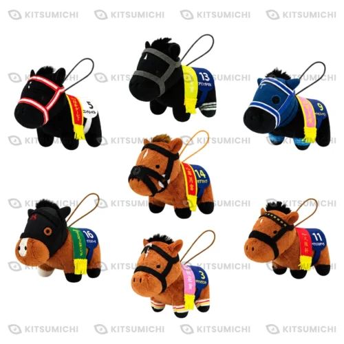 Thoroughbred Collection – Mini Llaveros de Peluche de Contrail, Daring Tact, Uberleben, Geoglyph, Namur, Liberty Island y Bellagio Opera ~Volumen 8, Exclusivo de Namco~