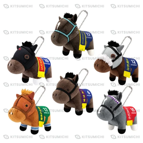 Thoroughbred Collection – Llaveros de Peluche con Cadena de Bolitas de Jantar Mantar, Ascoli Piceno, Meisho Tabaru, Byzantine Dream, Redentor y Admire Terra ~Volumen 38~