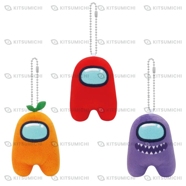 Among Us – Llaveros de Peluche con Cadena de Bolitas