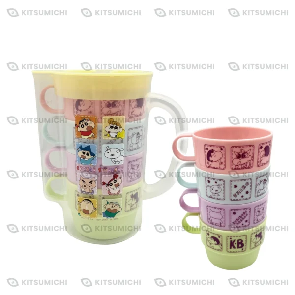 Crayon Shin-chan – Conjunto de Jarra y Vasos Apilables