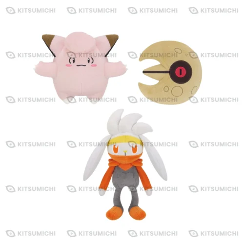 Pokémon – Peluches de Clefairy, Lunatone y Raboot