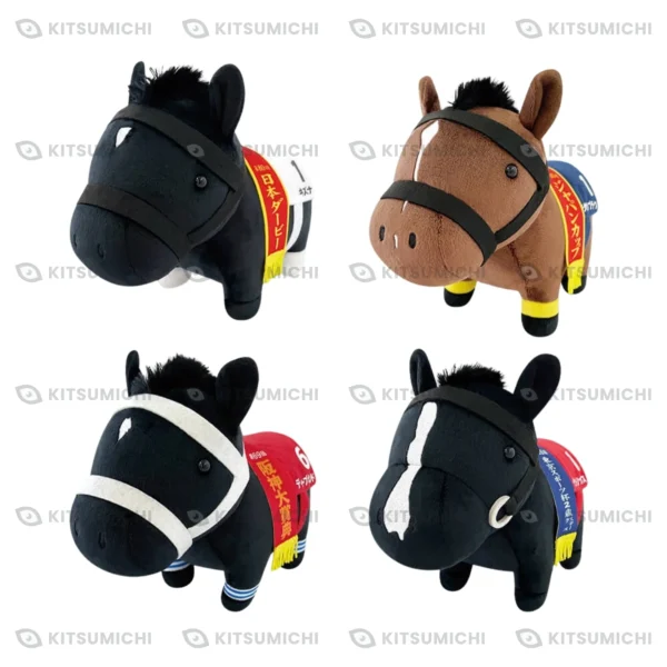 Thoroughbred Collection – Peluches OK de Kizuna, Kitasan Black, Deep Bond y Equinox ~Volumen 4, Exclusivo de Rakuichi Rakuza, ASOBLE, ADORES y ARAKURE~