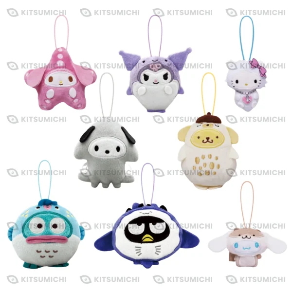 Sanrio Characters – Llaveros de Peluche Planos ~Disfraces de Criaturas Marinas~