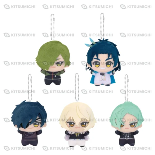 Touken Ranbu ONLINE – Llaveros de Peluche Chibigurumi de Uguisumaru, Taikogane Sadamune, Shokudaikiri Mitsutada, Higekiri y Hizamaru